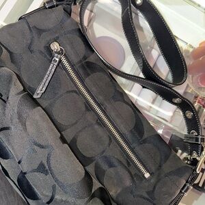 Coach Black Signature Shoulder Bag